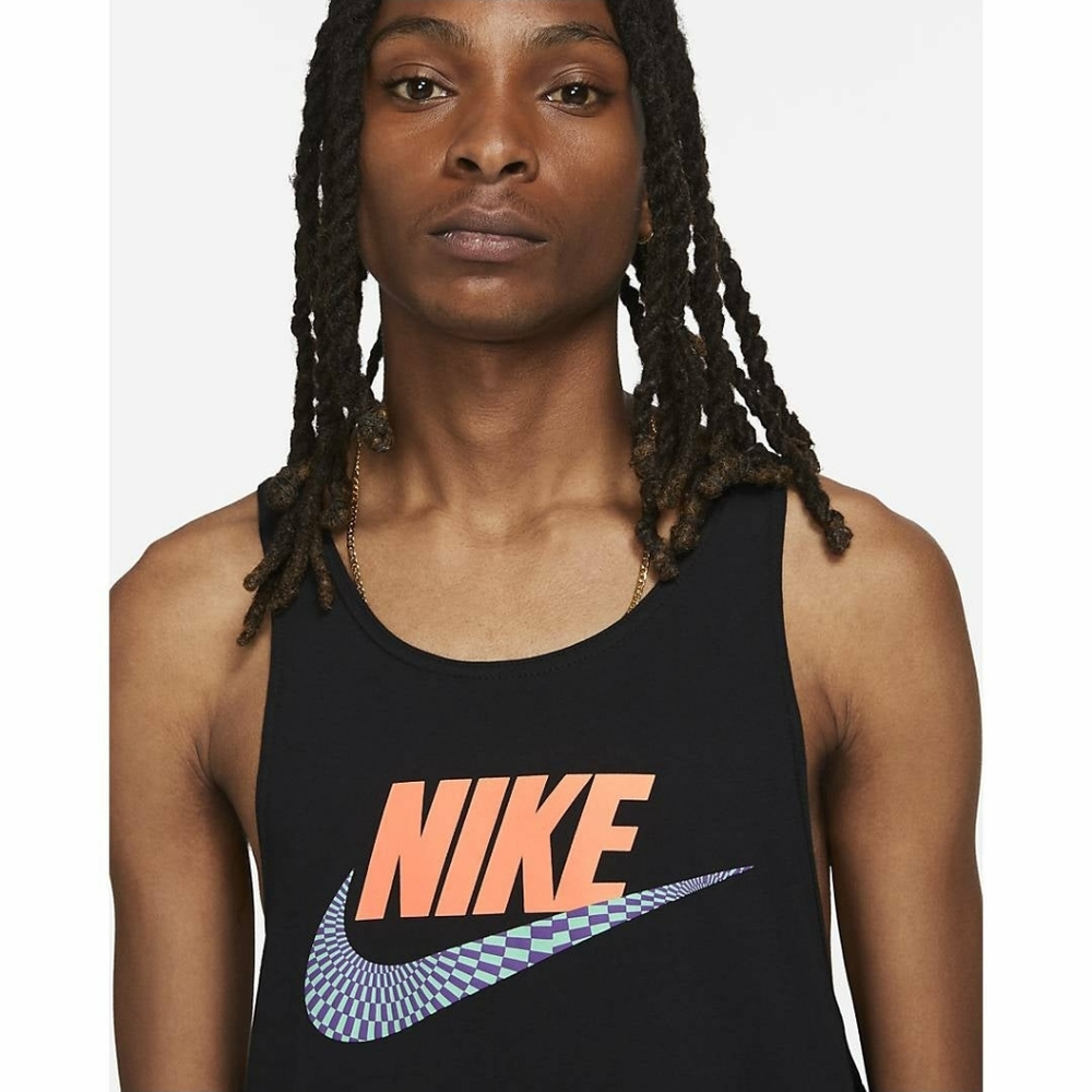 🆕Nike Sportswear Festival Tank Black w/ Neon Colors Workout Tank Mens Size XXL
